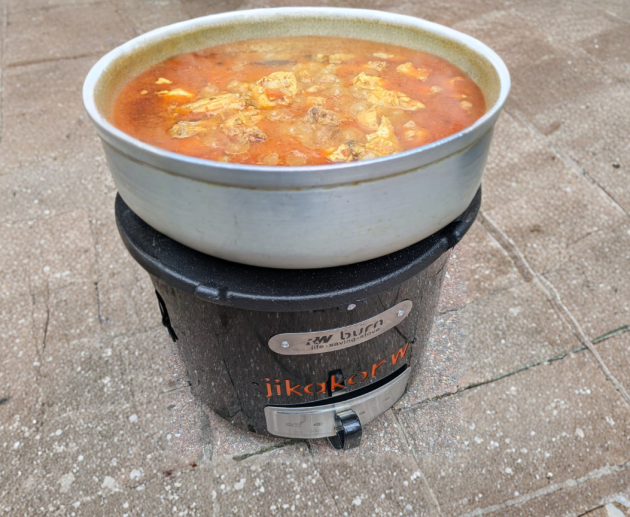 Delicious, authentic charcoal chicken curry